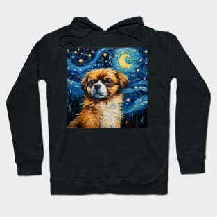 Tibetan Spaniel oil Painting Hoodie